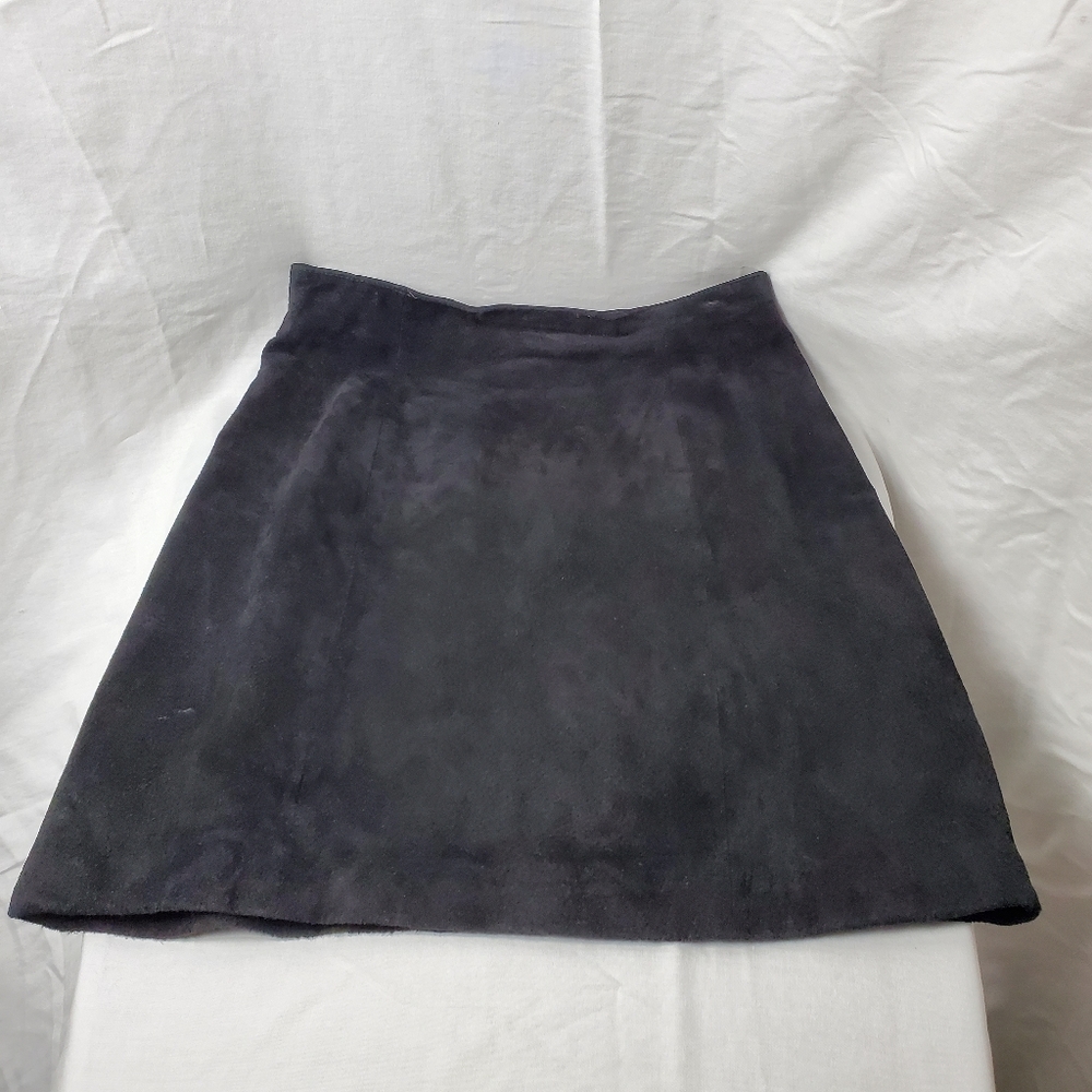 Wilson's Leather Black Suede Mini Skirt Size 10